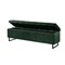 Homeroots 16" Hunter Green Upholstered Velvet Bench with Flip top 530664 - alternate 3