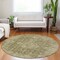 Homeroots 8' Brown And Beige Round Abstract Washable Indoor Outdoor Area Rug 616600 - alternate 4