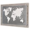 Homeroots 25" X 34" Brown and Gray Wood and Metal World Map Hanging Dimensional Sculpture 483379 - alternate 4