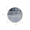 Homeroots 8' Round Navy and Gray Round Ombre Washable Non Skid Indoor Outdoor Area Rug 563651 - alternate 5