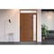 Vdomdoors Front Exterior Prehung Metal-Plastic Door, Manux 8111 Walnut, Side and Top Sidelite Transom, Office MANUX8111EXD-WLN-W36+14xH80+14-LH - alternate 1