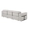 Homeroots 100" Light Gray Top Grain Leather Reclining Metal USB Sofa 720431 - alternate 7