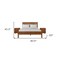 Homeroots Three Piece Walnut Solid Wood Bedroom Set 523672 - alternate 4