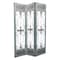 Homeroots 72" Blue Metal Folding Three Panel Screen Room Divider 274609 - alternate 5
