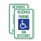 Signmission Reserved Parking Van Accessible with Symbol, 12'' X 18'' 2 Signs, Heavy Gauge Aluminum, 2PK A-1218-2PACK-22988 - alternate 1