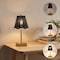 Jonathan Y Willow 11 in. Coastal Bohemian Metal and Rattan Tapered Cordless Rechargeable Integrated Dimmab, 2PK JYL5514C-SET2 - alternate 6