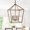 Jonathan Y Pagoda 16" 4-Light Classic Traditional Metal Cage Lantern LED Pendant, Antique Gold JYL7437B - alternate 9