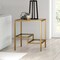 Homeroots 22" Brass And Clear Glass And Steel Square End Table With Two Shelves 544211 - alternate 3