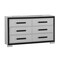 Homeroots 60" Gray And Black Wood Six Drawer Double Dresser 564667 - alternate 5