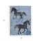 Homeroots 3' X 5' Denim Blue And Charcoal Horse Washable Indoor Outdoor Area Rug 618643 - alternate 6