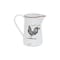 Homeroots 8" Black And White Metal Farm Fresh Chicken Decorative Jug 635816 - alternate 3