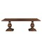 Homeroots 96" Dark Brown Wood Double Pedestal Base Dining Table 565239 - alternate 1