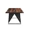 Homeroots Seven Piece Dark Brown and Black Solid Wood Live Edge Dining Set with Six Chairs 590254 - alternate 6