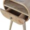 Homeroots 21" Beige Solid Wood Round One Drawer Nightstand 651784 - alternate 3
