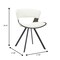 Leisuremod Wooden Dining Chair Modern style Nymia Collection Walnut Glazed Color in White NCDW-22W - alternate 7