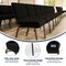 Flash Furniture Black Dot Fabric Church Chair, PK4 4-FD-CH0221-4-GV-S0806-GG - alternate 6