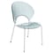 Leisuremod Opulent Modern Plastic Dining Side Chair with Chrome Metal Legs in Smoke, 4PK OC20TGR4 - alternate 6