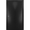 Sartodoors Sliding Closet Bi-fold Doors, Planum 0010 Matte Black, Sturdy Tracks Moldings Trims Hardware Set, W PLANUM0010BF-BLK-72 x 96 (2* 36x96) - alternate 1