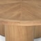 Homeroots 39" Natural Solid Wood Round Pedestal Coffee Table 597052 - alternate 4