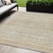 Homeroots 5' X 8' Sage Striped Washable Indoor Outdoor Area Rug 607975 - alternate 1