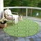 Homeroots 8' Green And Ivory Round Geometric Washable Indoor Outdoor Area Rug 610807 - alternate 7