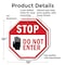 Signmission Stop Do Not Enter, 10 inch X 10 inch, Aluminum Metal Signs, 2PK OC-A-2PACK-10-46 - alternate 4