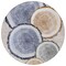 Homeroots 8' Round Beige Blue and Gold Round Faux Bois Washable Non Skid Indoor Outdoor Area Rug 564397 - alternate 6