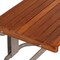 Homeroots 14" X 24" Brown Teak Rectangular Shower Bench 549335 - alternate 4