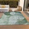 Homeroots 3' X 5' Mint Green And Fern Green Geometric Washable Indoor Outdoor Area Rug 604941 - alternate 4