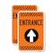 Signmission Flex Post Entrance with Straight Ahead Arrow Decal Only, 12'' X 18'', Heavy Gauge Aluminum, 2PK A-1218-2PACK-23957 - alternate 1