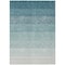 Homeroots 9' X 12' Teal Blue And Ivory Ombre Washable Indoor Outdoor Area Rug 595839 - alternate 1