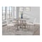 Homeroots 42" White and Natural Faux Marble and Wood Square Bar Table 564791 - alternate 3
