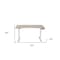 Homeroots 55" Adjustable Light Khaki and White Computer Desk 528667 - alternate 2