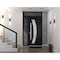 Vdomdoors Steel Door Deux 6500 Black Sidelight and Transom Window Stainless Inserts Single Modern Painted-W36 DEUX6500EXD-BLK-W36+12 x H80+16-Left-hand Inswing - alternate 2