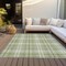 Homeroots 5' X 8' Artichoke Green Brown And Ivory Plaid Washable Indoor Outdoor Area Rug 597070 - alternate 4
