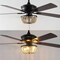 Jonathan Y Erin 52" 3-Light Rustic Farmhouse Iron/Wood Bead Mobile-App/Remote-Controlled LED Ceiling Fan, Black/ JYL9618B - alternate 6
