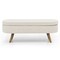 Homeroots 44" Beige and Brown Linen Upholstered Storage Bench with Flip Top 555443 - alternate 1