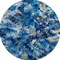 Homeroots 8' Blue Ivory And Gold Round Abstract Washable Indoor Outdoor Area Rug 643543 - alternate 3