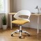 Homeroots White and Yellow Adjustable Height Swivel Rolling Office Chair 568074 - alternate 1