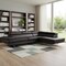 Homeroots Brown Leather L Shaped Two Piece Corner Sectional 366202 - alternate 5