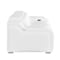 Homeroots 76in White and Silver Italian Leather Power Reclining Loveseat 633746 - alternate 5
