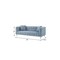 Homeroots 88" Teal Blue Velvet Wood Sofa With Toss Pillows 543981 - alternate 4