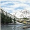 Homeroots Snowy Mountain Landscape  White Framed Wall Art 572034 - alternate 3