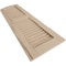 Ekena Millwork Timberthane Riverwood 2 Equal Louver w/Elliptical Top Faux Wood Shutters, 18W x 76H, 70 Low Side, PR SHULVL18X76RWPR - alternate 6