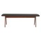 Homeroots 60in Black and Brown Fabric and Wood Upholstered Bench 668851 - alternate 1
