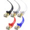 Maximm 12ft Cat7 Flat Shielded Ethernet Cable 10Gbps RJ45, 5PK, Pink, 5PK CAT7-Flat-Multi5PK-12FT - alternate 1