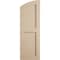 Ekena Millwork Rough Cedar 2 Equal Flat Panel w/Elliptical Top Faux Wood Shutters, 12W x 80H 76 Low Side, PR SHUFPL12X80RCPR - alternate 4