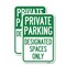 Signmission Private Parking Designated Spaces Only, 18'' X 24'' 2 Signs, Heavy Gauge Aluminum, 2PK A-1824-2PACK-23257 - alternate 1