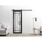 Sartodoors Sturdy Barn Door Frosted Tempered Glass Planum 2112 Black 42x80 Solid Core Modern Interior PLANUM2112BD-B-BLK-42 x 80 - alternate 6