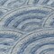 Homeroots 8' Denim Blue Navy Blue And Ivory Round Geometric Washable Indoor Outdoor Area Rug 615196 - alternate 3
